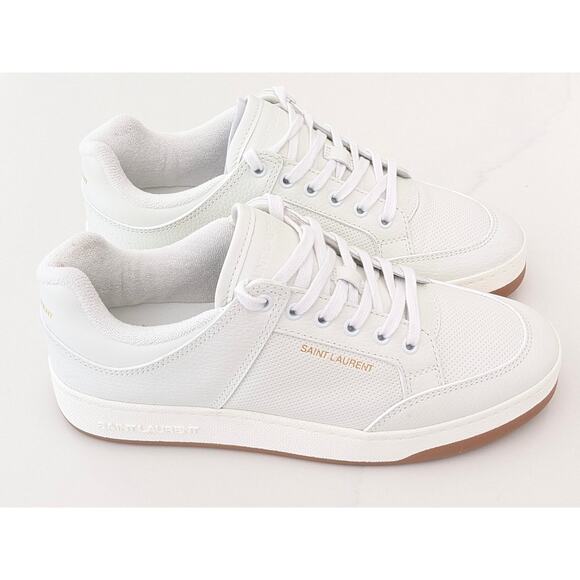 Yves Saint Laurent SL/61 Low Top Leather Sneakers YSL 41 US 11 Floor Sample $875 - Picture 3 of 12